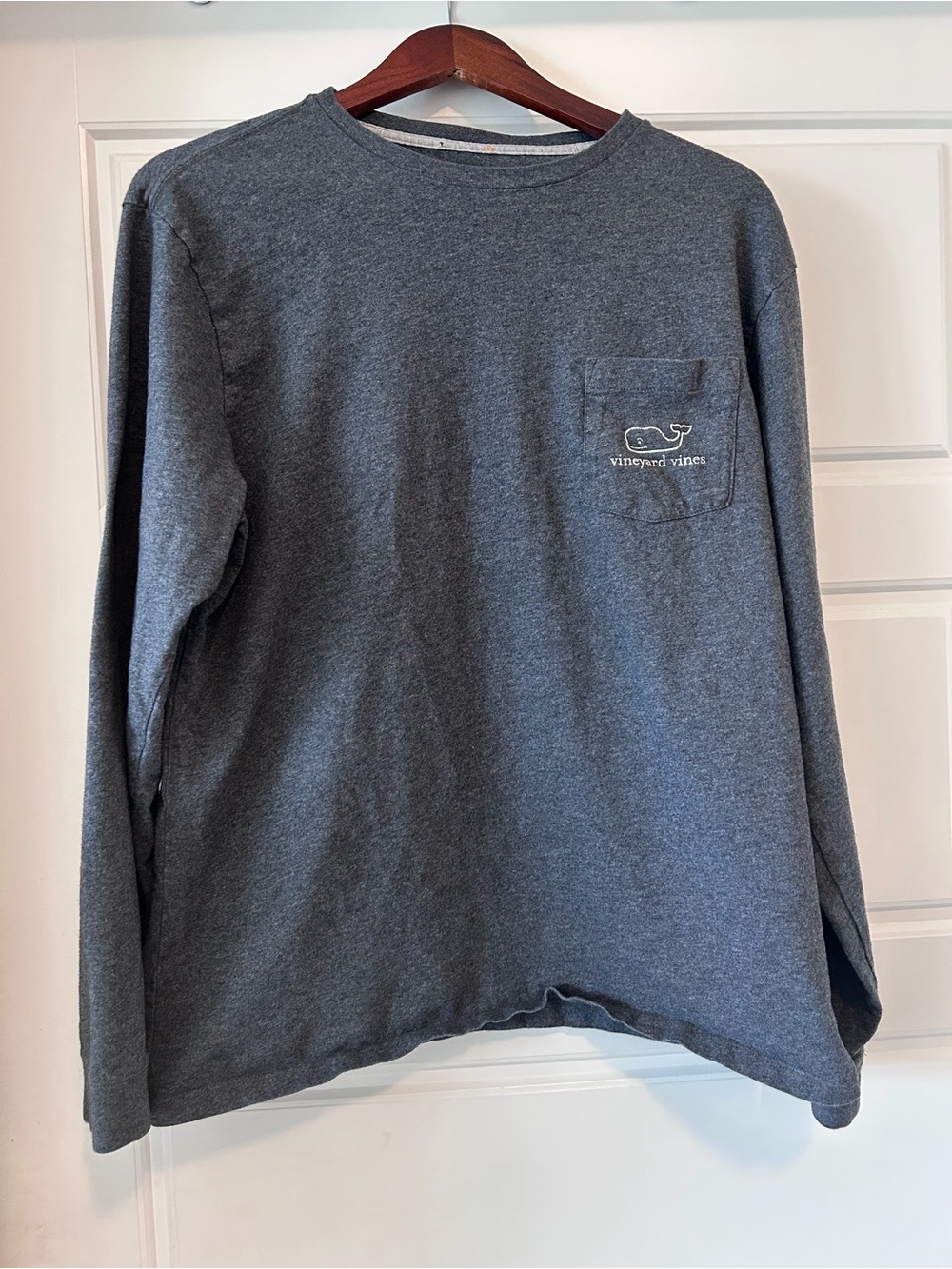 Vineyard Vines Men's Long-Sleeve Pocket Tee — Heather Charcoal